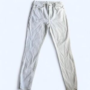 Women's 7‎ for all man kind white high waisted skinny jeans EUC size 28